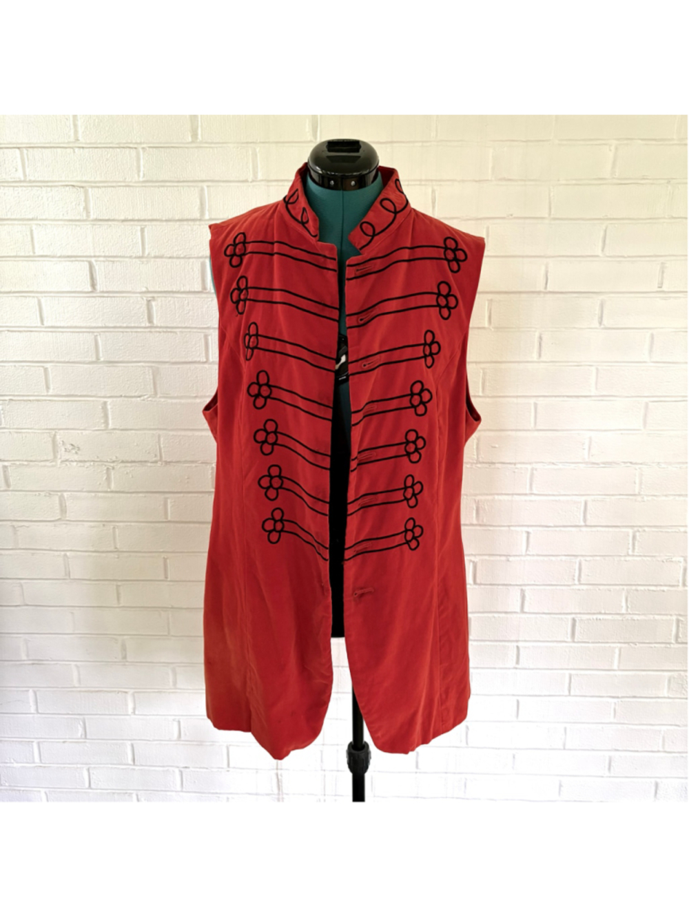 Vintage 60s rust orange velvet hippie vest
